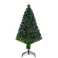 Weihnachtsbaum, Kunsttanne mit Weihnachtsschmuck, LED-Lichter, 60 x 60 x 120 cm, Grün