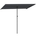 Sonnenschirm 180 Grad drehbar H?henverstellbar Gartenschirm mit Aluminium-Mast 150x205cm Dunkelgrau
