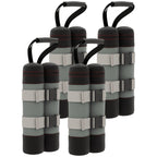 Sands?cke f¨¹r Pavillons, 4er-Set, 48 kg, ohne Sand, mit Fixierriemen, wetterfest, Schwarz