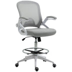 B¨¹rosessel, Schreibtischstuhl, Stehfunktion, mit Fu?ablage, drehbarer Sitz, Stahl, schwarz, 64 x 60 x 106-126cm