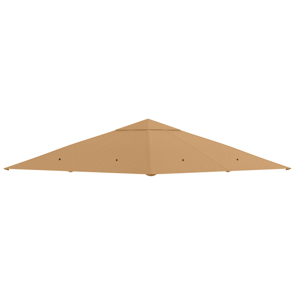 3 x 3 m Gazebo Canopy Replacement Cover, Garden Gazebo Roof Replacement with Drain Holes, TOP COVER ONLY, Beige