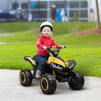 Elektro-Kinderquad, LED-Scheinwerfer, Sto?d?mpfer, ergonomischer Sitz, Gelb+Schwarz