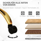 Schreibtischstuhl Höhenverstellbar mit Teddy-Fleece-Optik Weiß