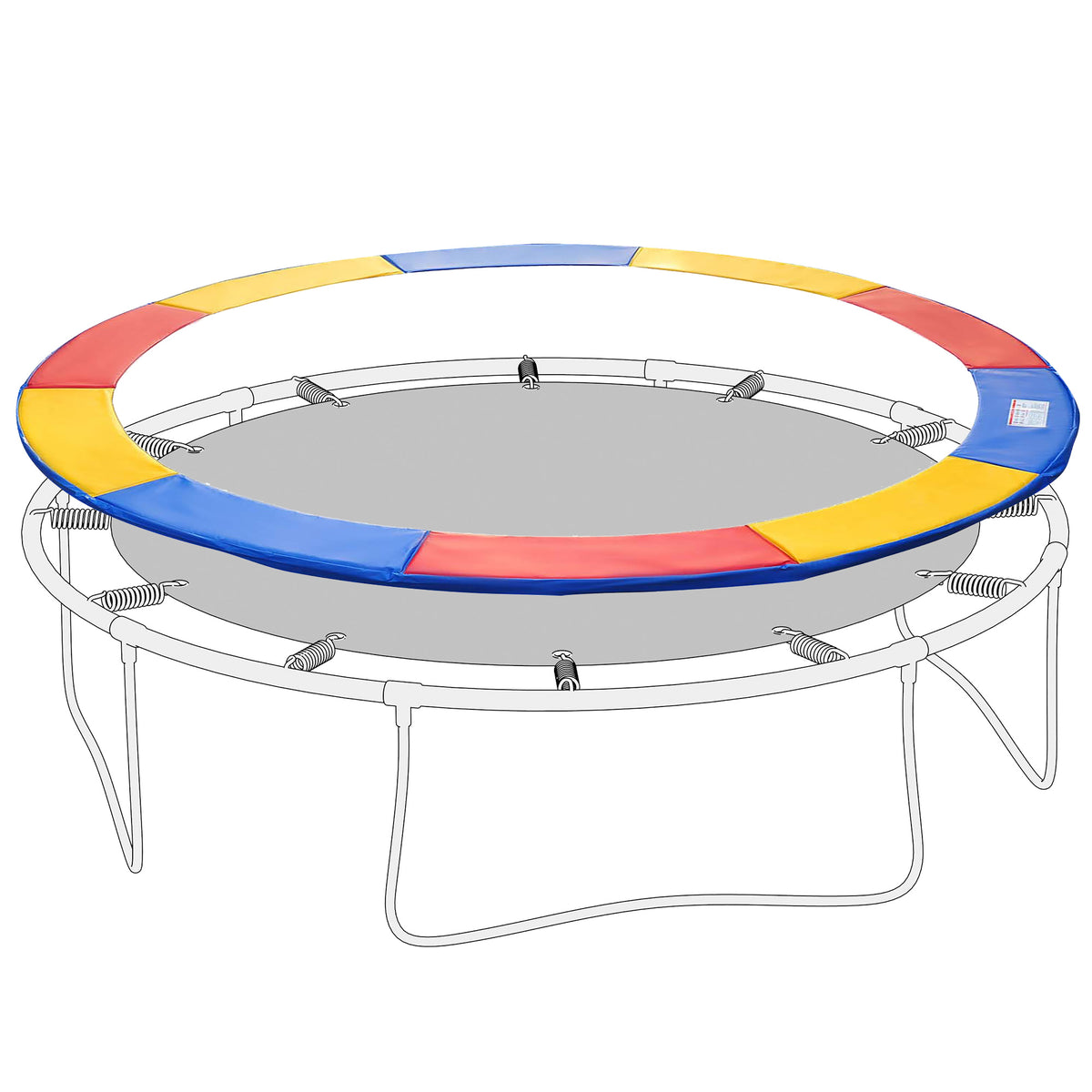 8ft Trampoline Pads Safety Enclosure Pad Φ244cm Pading Pads NEW - Mutli Coloured