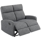2-Sitzer-Sofa, individuell verstellbare R¨¹ckenlehnen, Fu?st¨¹tze, Stoffbezug, Stahl, Grau