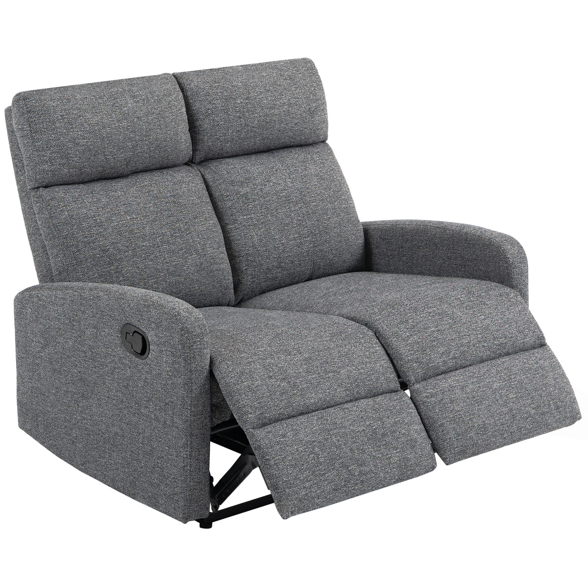 2-Sitzer-Sofa, individuell verstellbare R¨¹ckenlehnen, Fu?st¨¹tze, Stoffbezug, Stahl, Grau