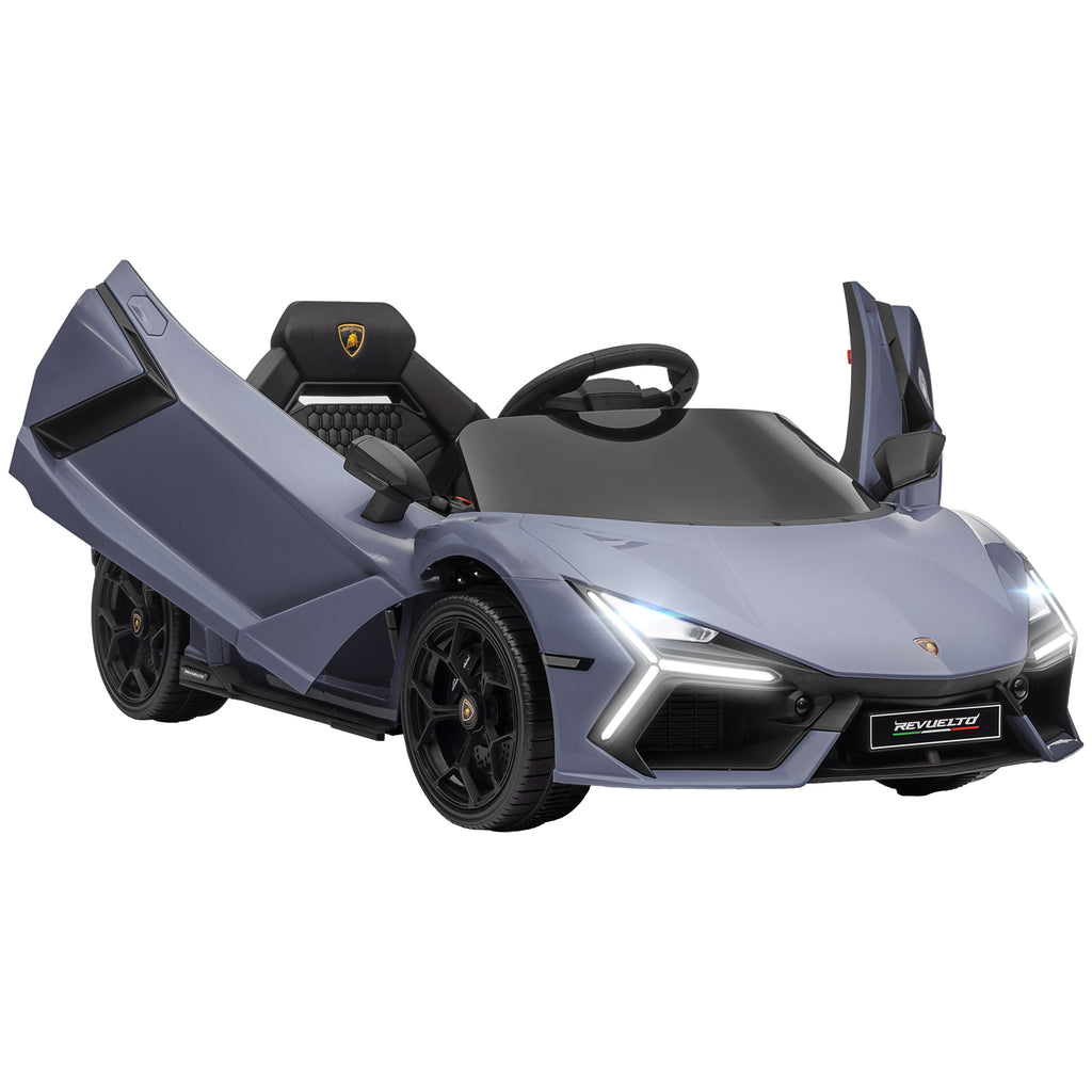 Elektroauto f¨¹r Kinder von 3-5 Jahren, sanfter Antrieb, fernsteuerbar, mit Hupe, Kunststoff und Metall, Grau