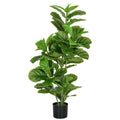 Künstliche Ficus-Pflanze, 110 cm hoch mit 90 Blättern & Topf für Wohnzimmer