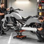 Motorradheber 500 kg Belastbar Motorradhebebühne 135-390 mm Höhenverstellbar Stahl Orange