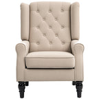 Eleganter Ohrensessel, dick gepolstert, abnehmbarer Bezug, 74 x 87 x 102 cm, Beige