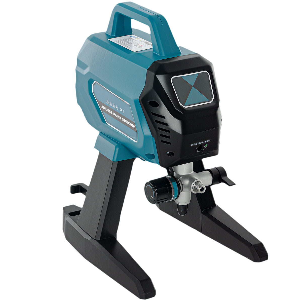Farbspr¨¹hsystem, 700 W Lackierpistole Elektrisch, 200 bar Farbspr¨¹hger?t mit 1,5 L/min Durchfluss, 33 x 26 x 41 cm, Blau