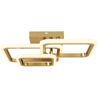 Deckenleuchte LED 40W 4300LM 3500K/4500K/6000K Deckenlampe 3-eckige Wohnzimmerlampe, 48 x 46 x 13 cm, Gold