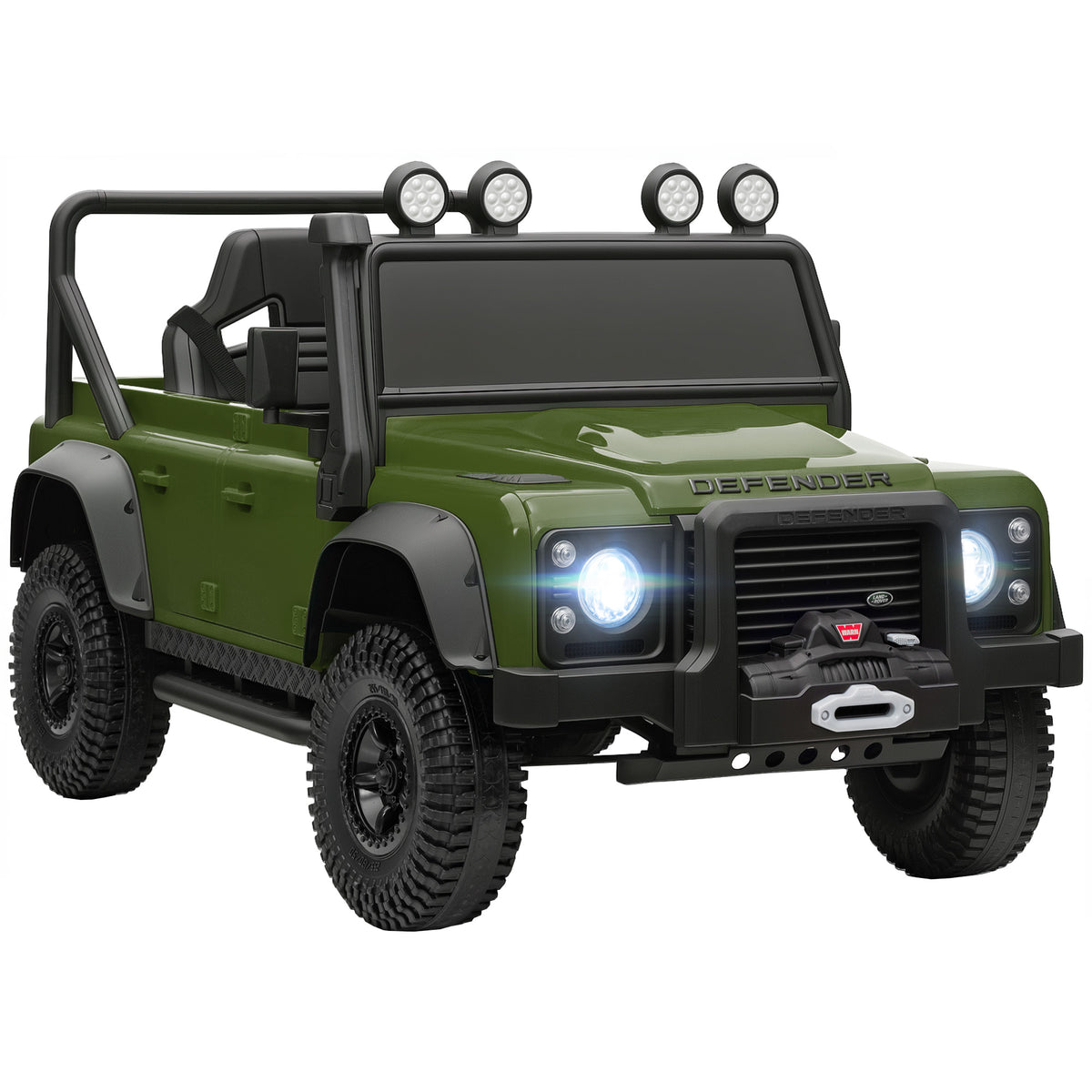 Kinder-Elektroauto, 12V Batterie-Betrieb, Fernbedienung, Musik-Funktion, Hupe, LED-Lichter, Gr¨¹n