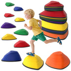 11-Piece Stepping Stones for Kids, Stackable Sensory Toys Outdoor Indoor, Obstacle Course for Balance and Motor Skills