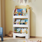 Bücherregal für Kinder Kinderregal mit 3 Ablagen Aufbewahrungsregal aus Holz 55x15x110cm Naturholz