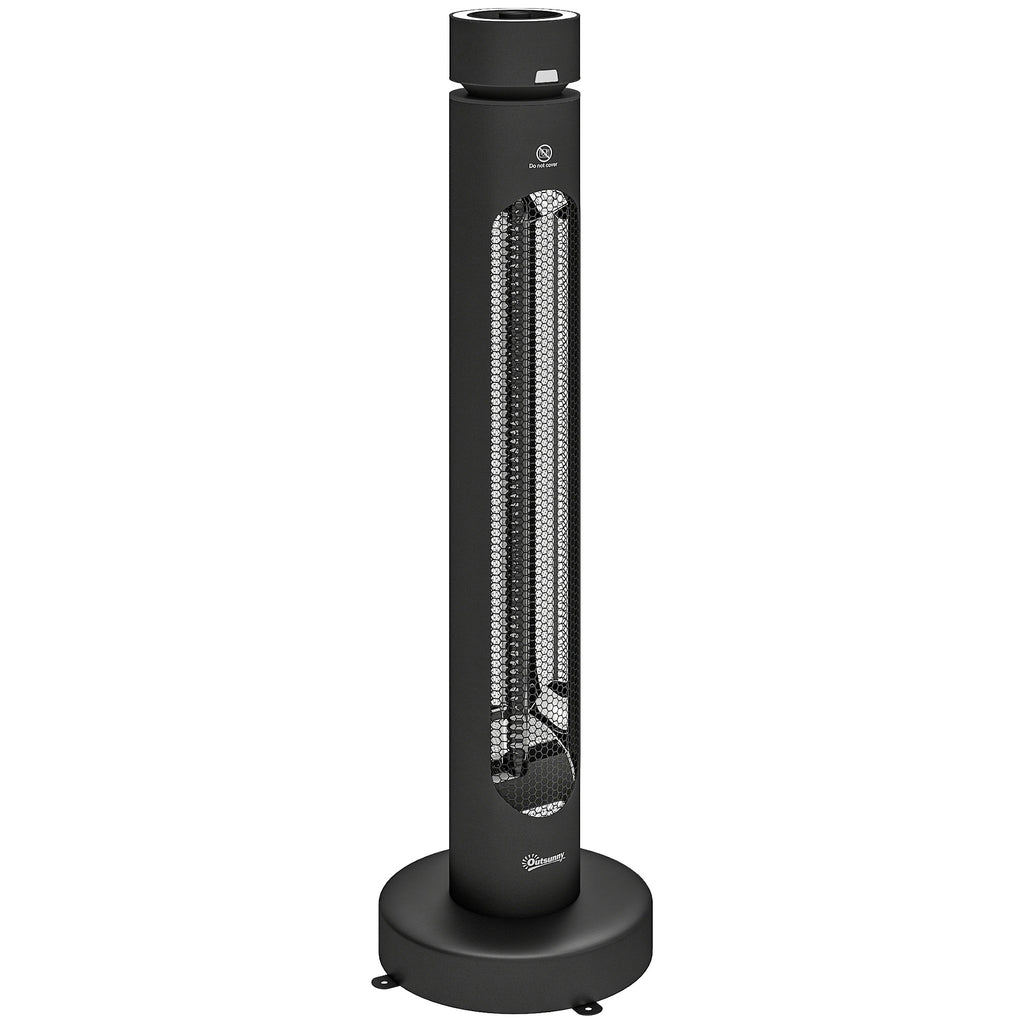 Infrarot Heizstrahler 2000W Carbonfaser oszillierender Standheizstrahler mit Fernbedienung 8 Heizstufen Schutzhülle