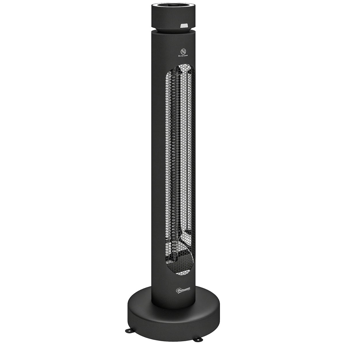 Infrarot Heizstrahler 2000W Carbonfaser oszillierender Standheizstrahler mit Fernbedienung 8 Heizstufen Schutzhülle