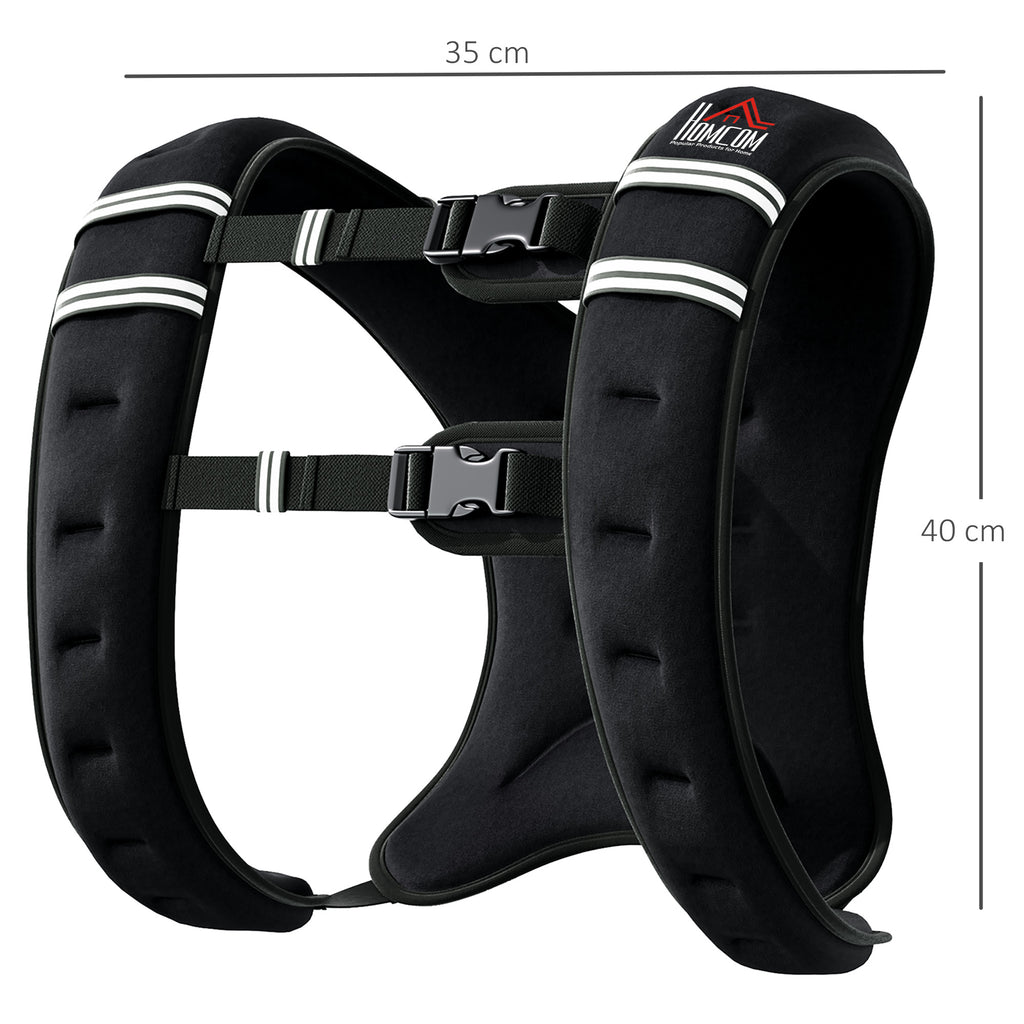 5KG Weighted Vest, Running Weight Vest with Adjustable Strap, Convenient Pocket and Reflective Strips for Men and Women