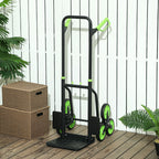 Six-Wheel Folding Sack Barrow Trolley - Black/Green