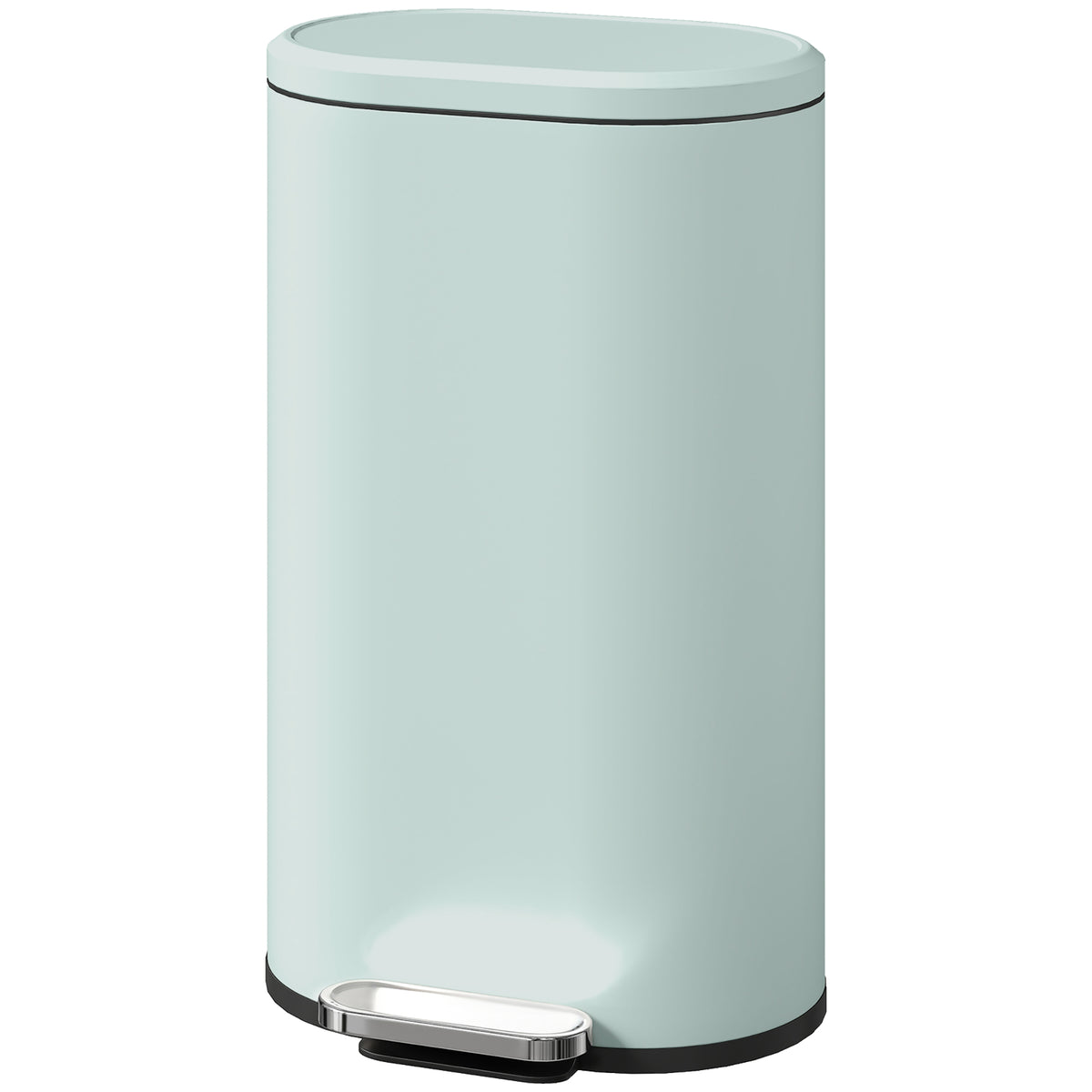 30 L Modern Curved Kitchen Bin - Green