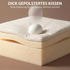 Schlafsofa mit verstellbarer Rückenlehne, Bettfunktion, verstecktem Stauraum und Cordbezug, Beige