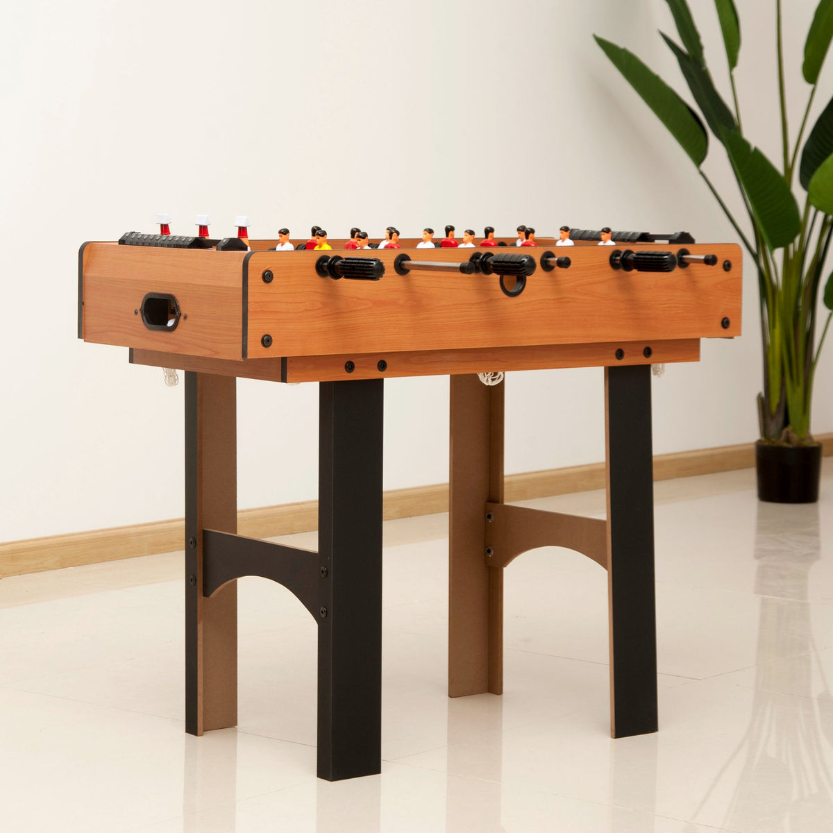 2-in-1 Tischkicker, Multispieltisch 4 in 1, kompakt, inkl. Spielaccessoires, 92 x 78 x 80 cm
