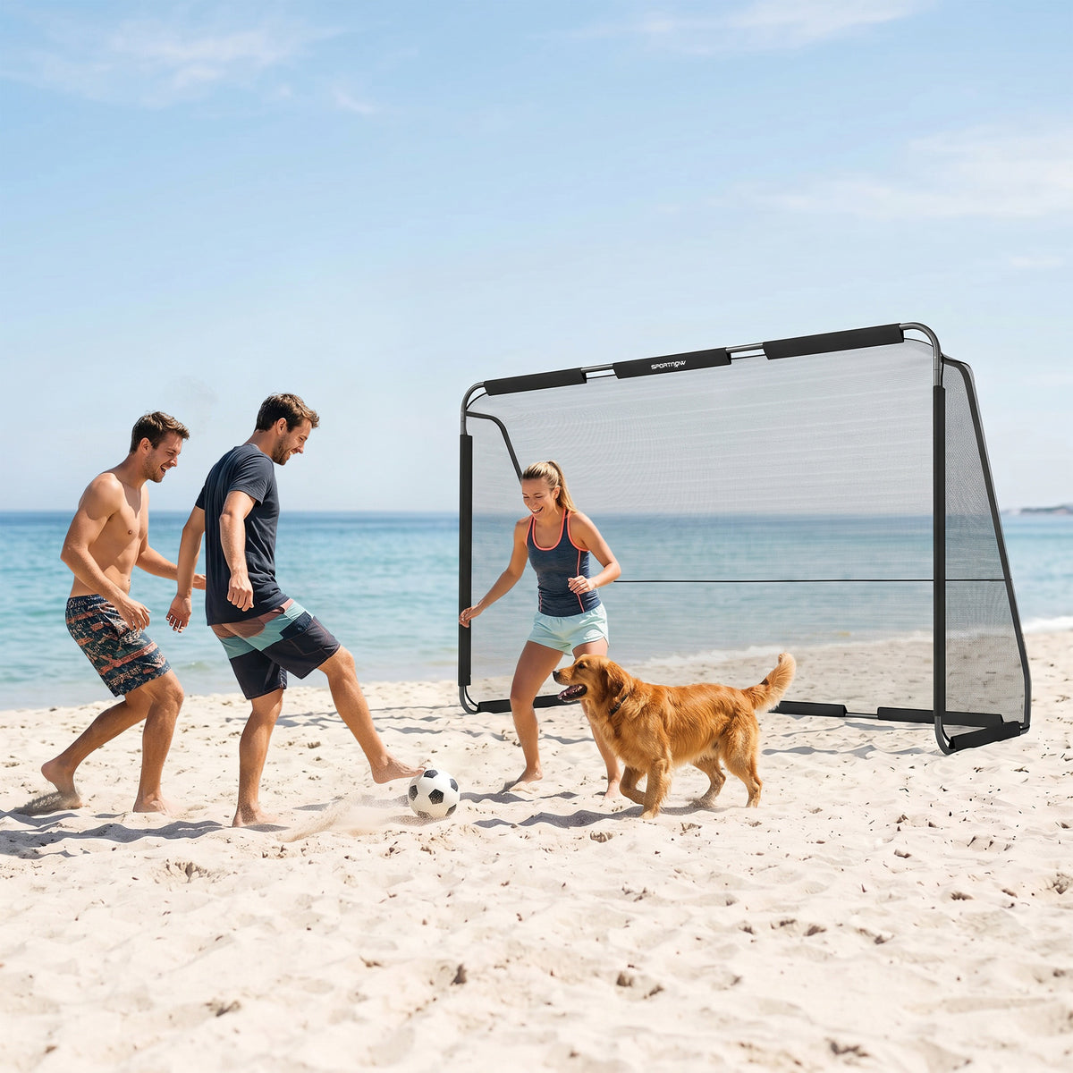 Fußballtor für Garten 300 x 200 cm Reißfestem Tornetz Outdoor Tor