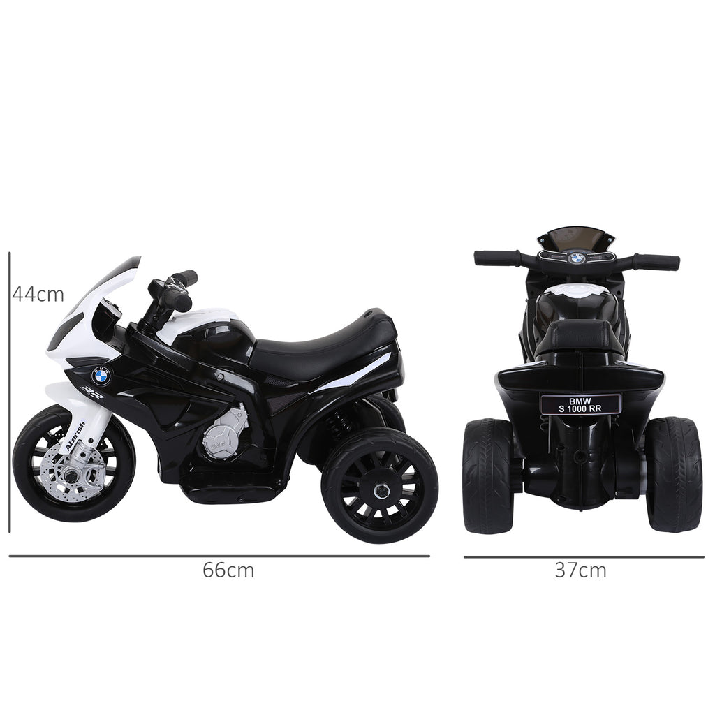 Elektro Motorrad Kinder BMW S1000RR 6V Elektromotorrad mit Scheinwerfer, Kindermotorrad mit Musik 2,5 km/h Motorrad für Kinder 18-36 Monaten Schwarz