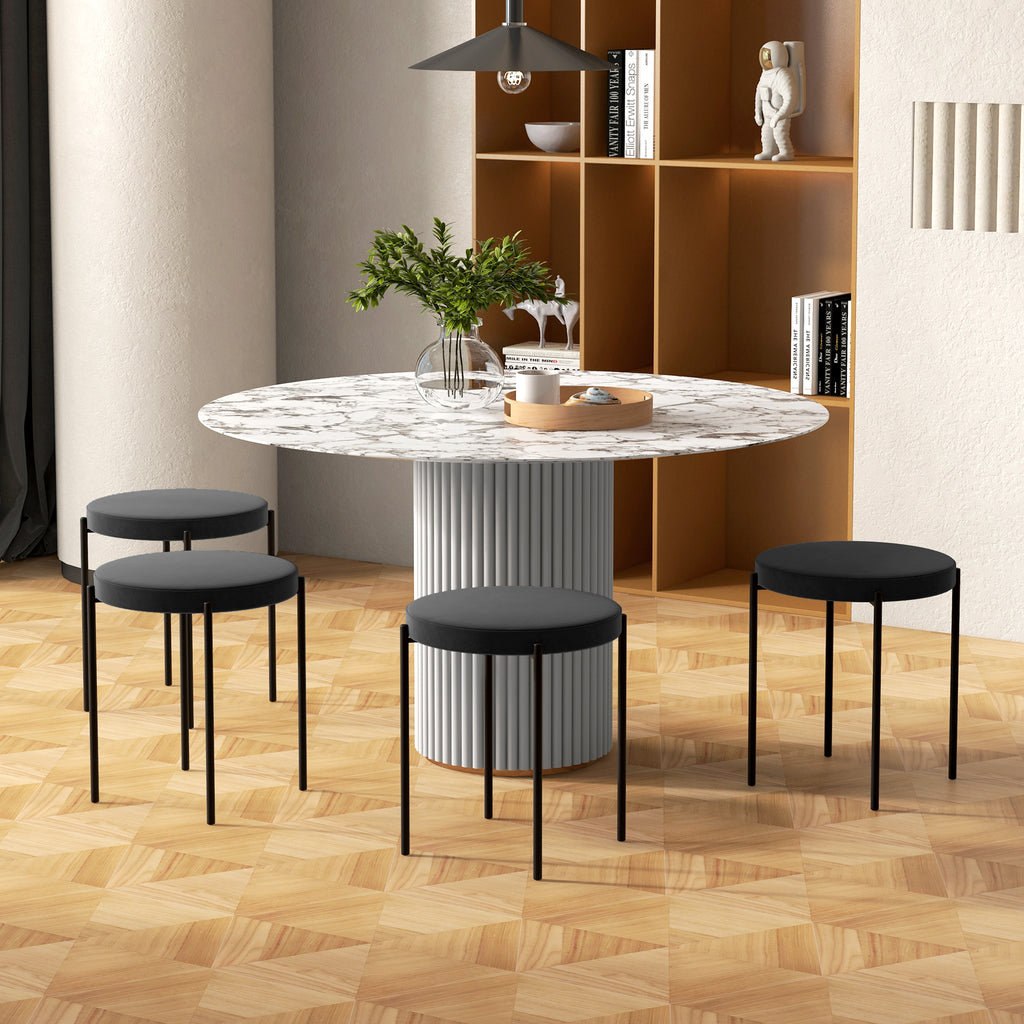 Esszimmerstuhl Akzentstuhl Küchenstühle, 41,5 cm x 41,5 cm x 46 cm, Schwarz
