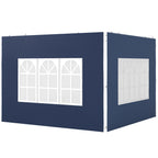 Set of Two 3 x 3(m) Gazebo Frame Replacement Walls - Blue