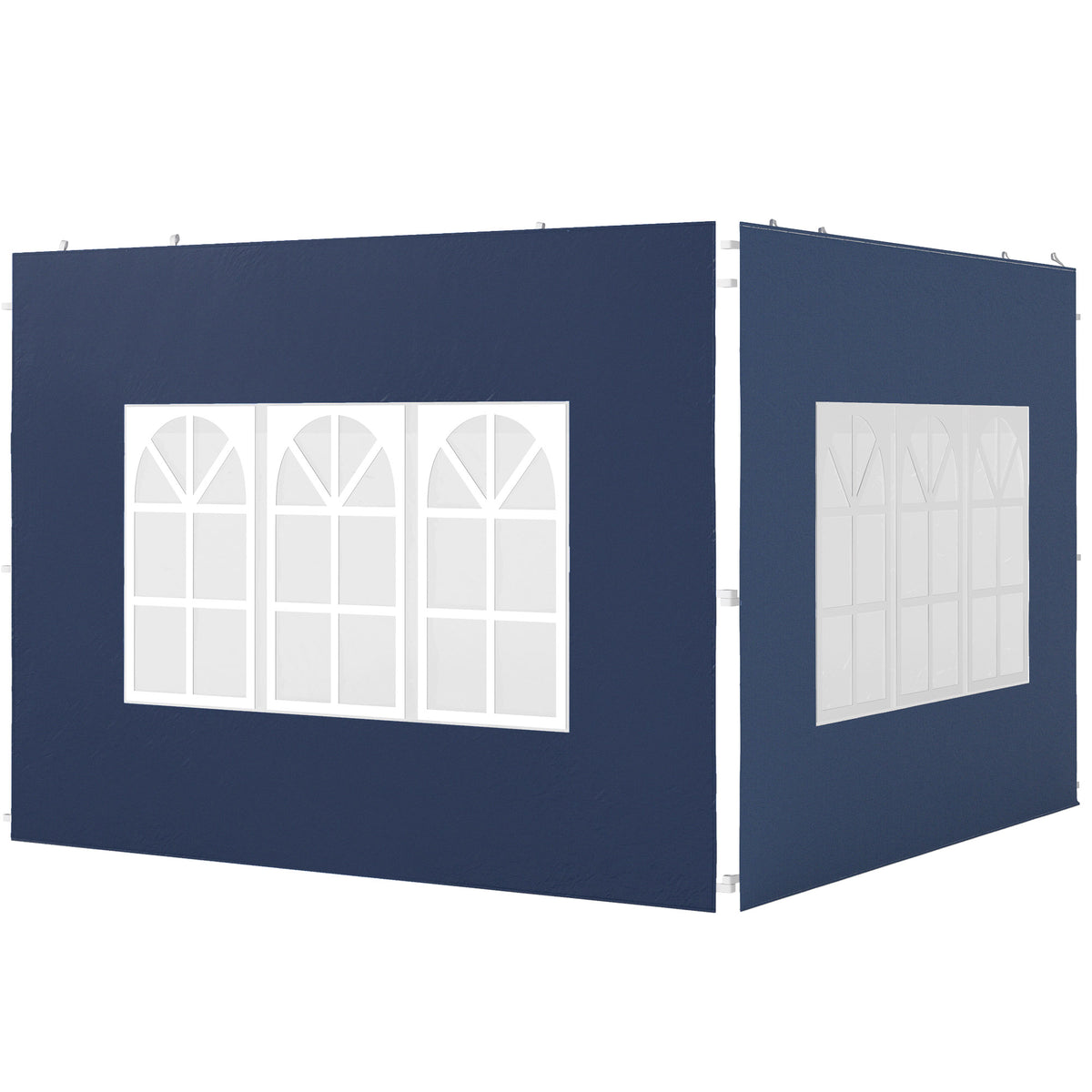 Set of Two 3 x 3(m) Gazebo Frame Replacement Walls - Blue