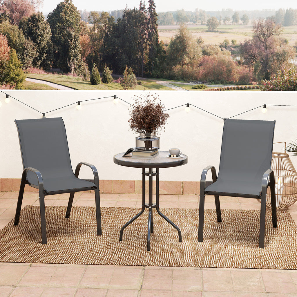 Three-Piece Outdoor Garden Set - Grey