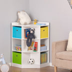 Aufbewahrungsregal für Kinder, 3 Vliesschubladen, MDF, kippsicher, Weiß
