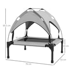 Cooling Raised Pet Bed w/ Washable Breathable Mesh, for Small Medium Dogs, 76 x 61 x 69.5cm - Light Grey