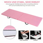 HOMCOM Trainingsmatte Faltbare Fitnessmatte mit Griffen Rosa 180x60x5 cm