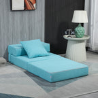 Schlafsessel Relaxsessel G?stebett. abnehmbarer Bezug, 70 cm x 70 cm x 61 cm, Hellblau