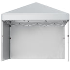 3 x 3 m Pop Up Gazebo, UPF 30+ Party Tent with 2 Sidewalls, Weight Bags and Wheeled Bag, Light Grey