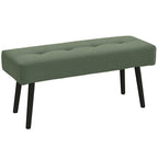Sitzbank Polsterbank mit Cordbezug, Bettbank mit Metallbeine, Schuhbank 100 x 36 x 45 cm Gr¨¹n