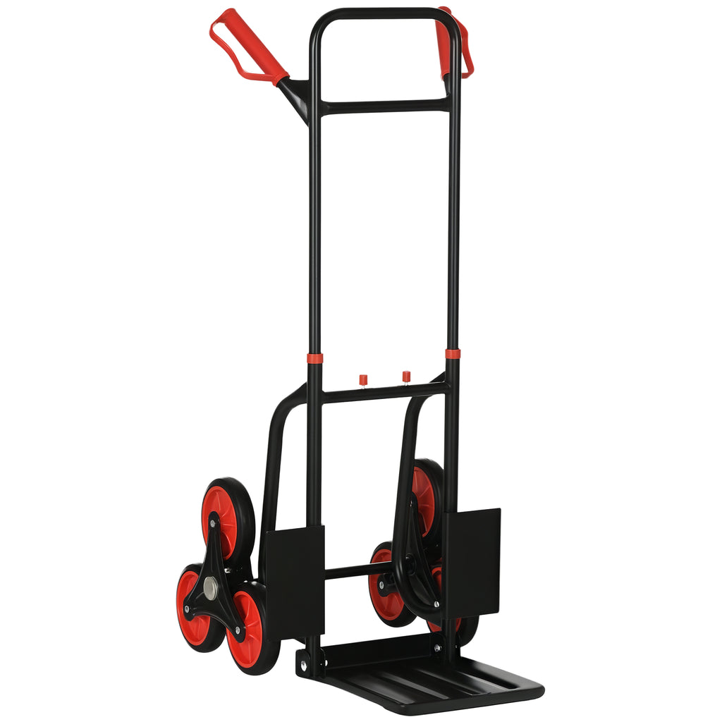  Treppensteiger 120 kg Sackkarre Transportkarre Griff höhenverstellbar Klappbar Stahl 45 x 60 x 109 cm
