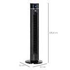 2in1-Turnmventilator Standventilator Ventilator, 32 cm x 32 cm x 106,8 cm, Schwarz