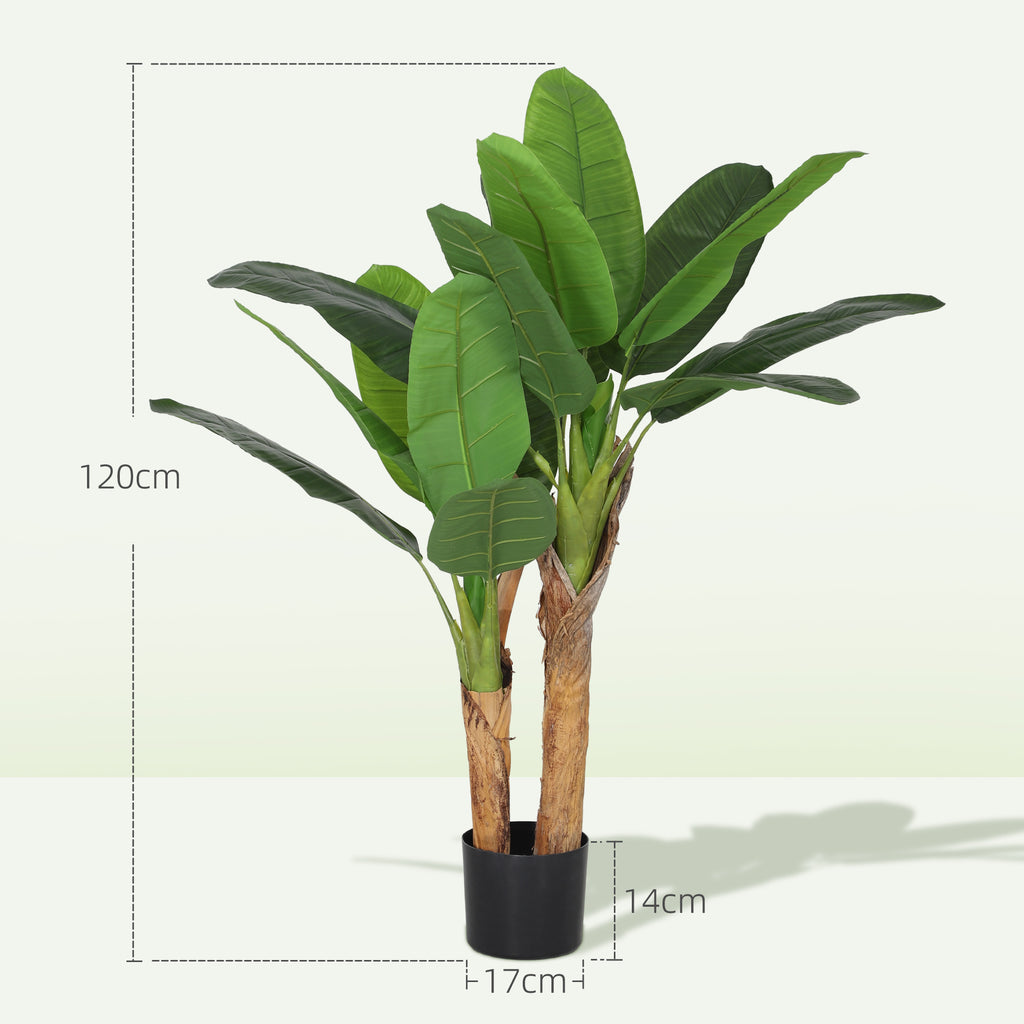 Kunstpflanze, k¨¹nstlicher Baum, 2er-Set, nat¨¹rlicher Look, Kunststoff, Topf, Gr¨¹n