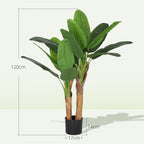 Kunstpflanze, k¨¹nstlicher Baum, 2er-Set, nat¨¹rlicher Look, Kunststoff, Topf, Gr¨¹n