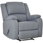 Relaxsessel Fernsehsessel mit Liegefunktion Liegesessel Sessel mit Verstellbarer Rückenlehne, Fußstütze TV-sessel mit Leinenoptik für Wohnzimmer Schlafzimmer, Hellgrau