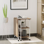 Klapptisch Schreibtisch Beistelltisch B¨¹rotisch Mobiler Computertisch mit Rollen MDF Natur 107 x 55 x 76 cm