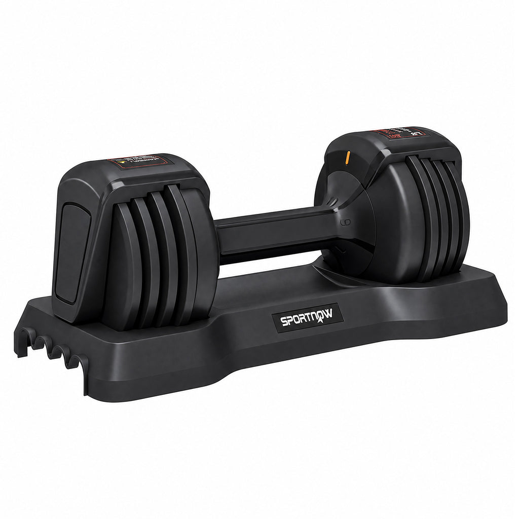 Verstellbare Hantel Set, 11 kg Hanteln mit Schnelleinstellung Ablagefach, rutschfest Griff, Platzsparend