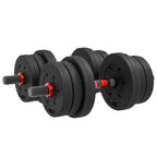 20kg 2 IN 1 Adjustable Dumbbells Weight Set, Dumbbell Hand Weight Barbell for Body Fitness, Lifting Training for Home, Office, Gym, Black