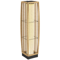 Solar Stehlampe Rattan Solarlampen mit Lichtsensor Automatische LED Solarleuchte im Boho-Stil IP44