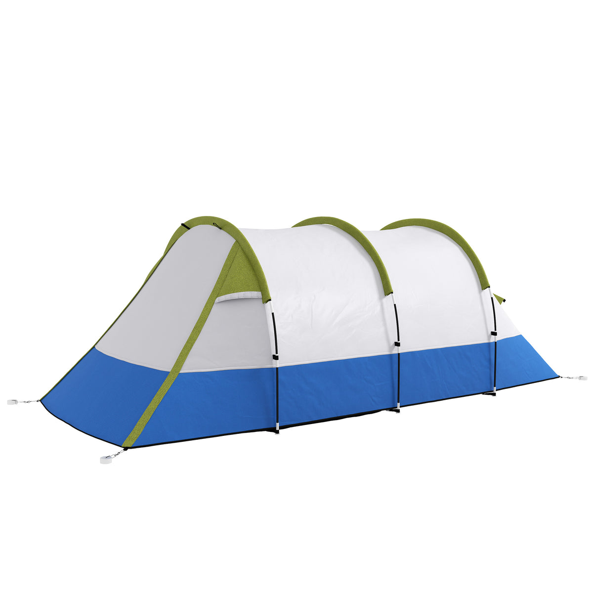 Two Man Two-Room Tent, with Porch and Accessories - Green