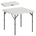 34/74cm Folding Camping Table, with Handle - White