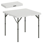 34/74cm Folding Camping Table, with Handle - White
